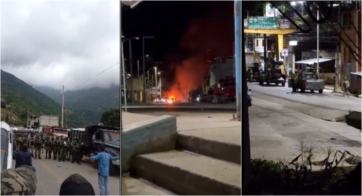 Fuerzas de seguridad de Guatemala se mantienen en alerta por jornada de violencia que se vive en Motozintla, Chiapas, México
